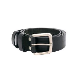 Duke Mens D555 Gavin Leather Square Buckle Belt / Black